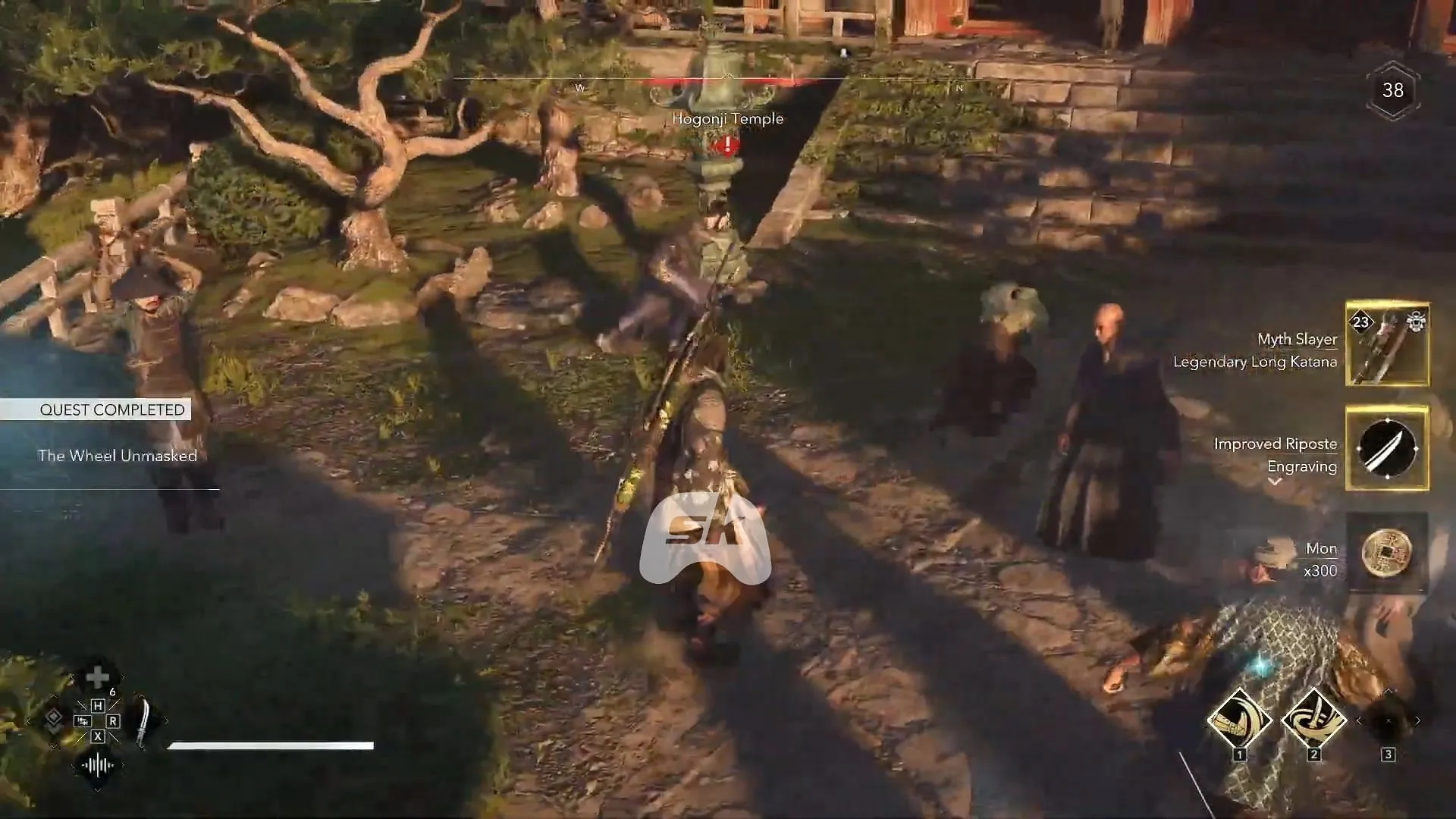 Myth Slayer Long Katana along with other rewards (Image via Sportskeeda Gaming || Ubisoft)