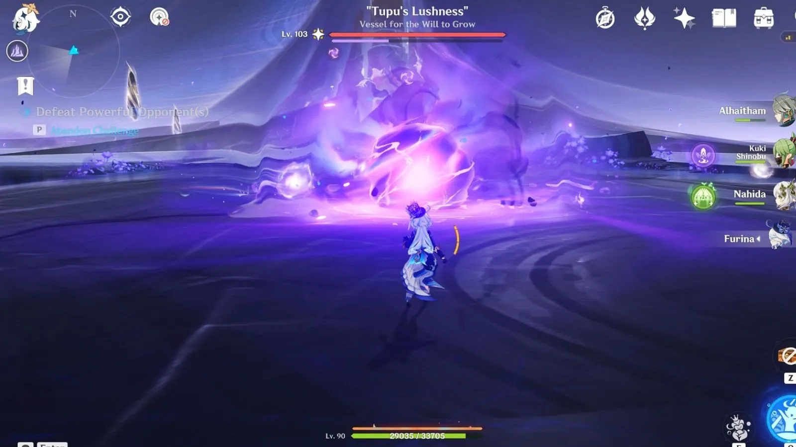 Strategies for defeating Tupu's Lushness (Image via HoYoverse)