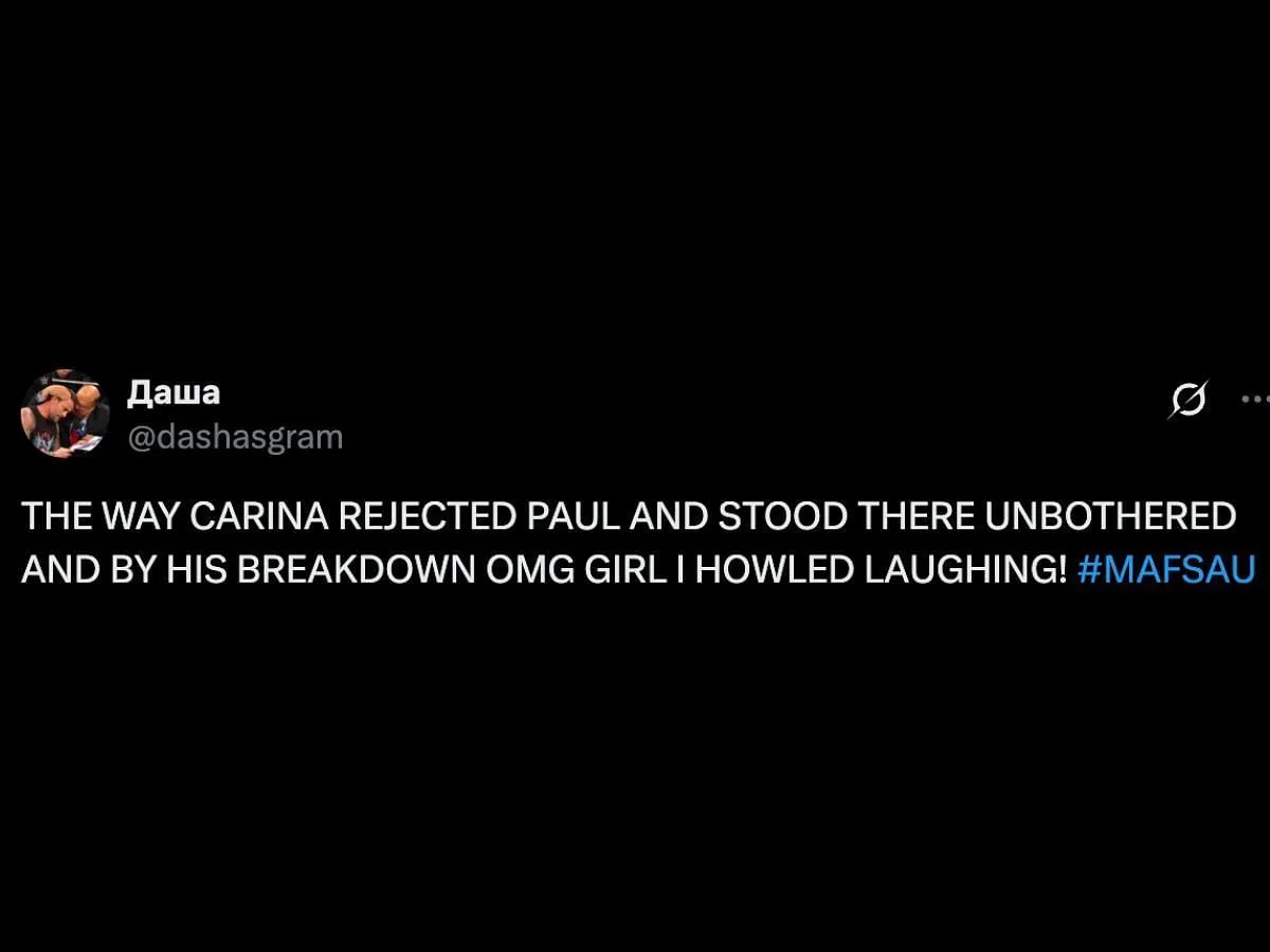 Netizens praise Carina (Image via X/@dashasgram) Netizens praise Carina (Image via X/@dashasgram)