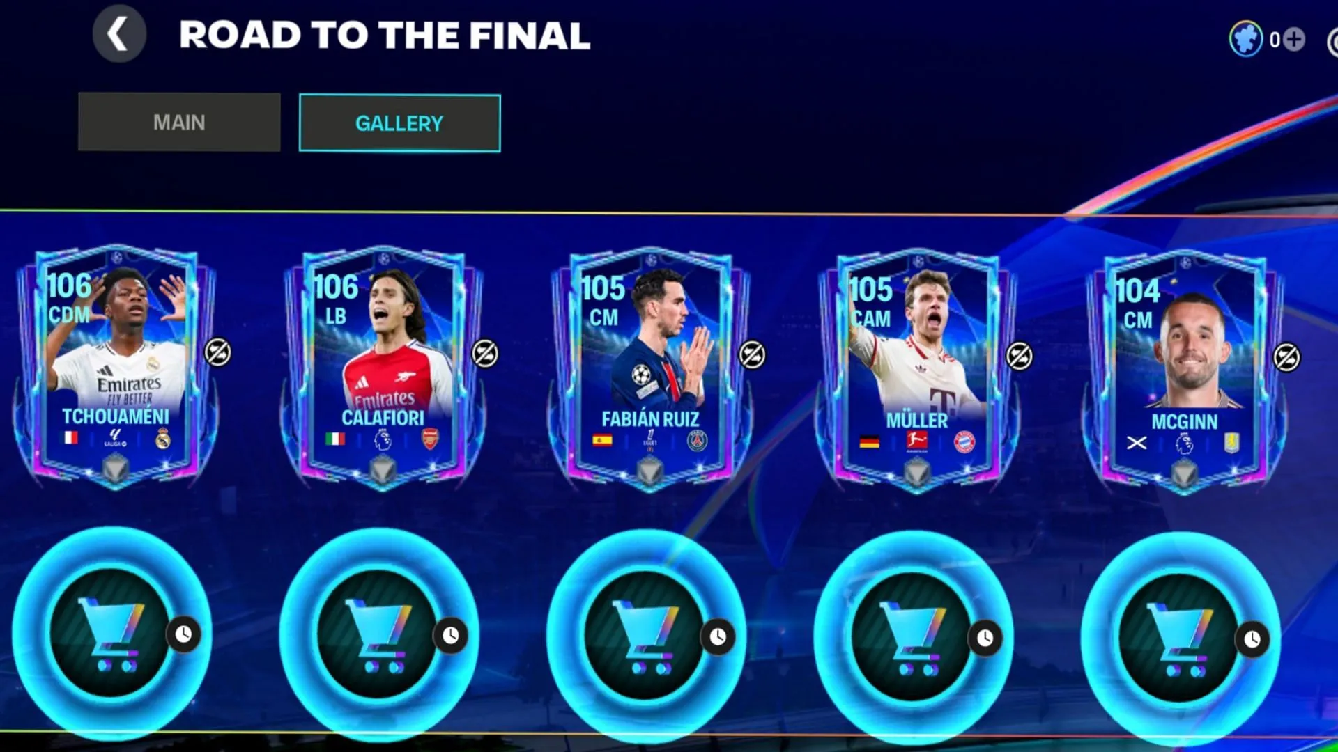 Snippet showing quarter-finals players you can get using Shards from the EA FC Mobile UCL Road to the Finals 25 Shards exchanges (Image via EA Sports) Snippet showing quarter-finals players you can get using Shards from the EA FC Mobile UCL Road to the Finals 25 Shards exchanges (Image via EA Sports)