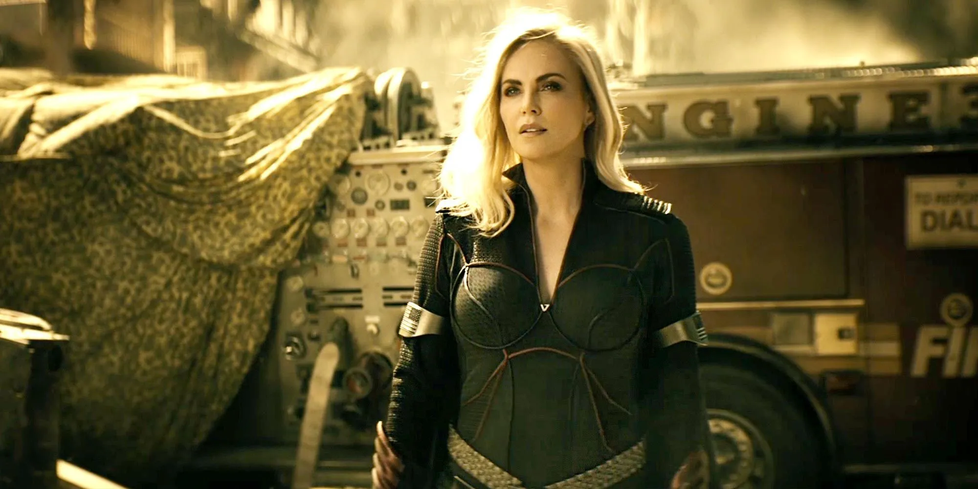 Charlize Theron dressed as Stormfront in The Boys Charlize Theron dressed as Stormfront in The Boys