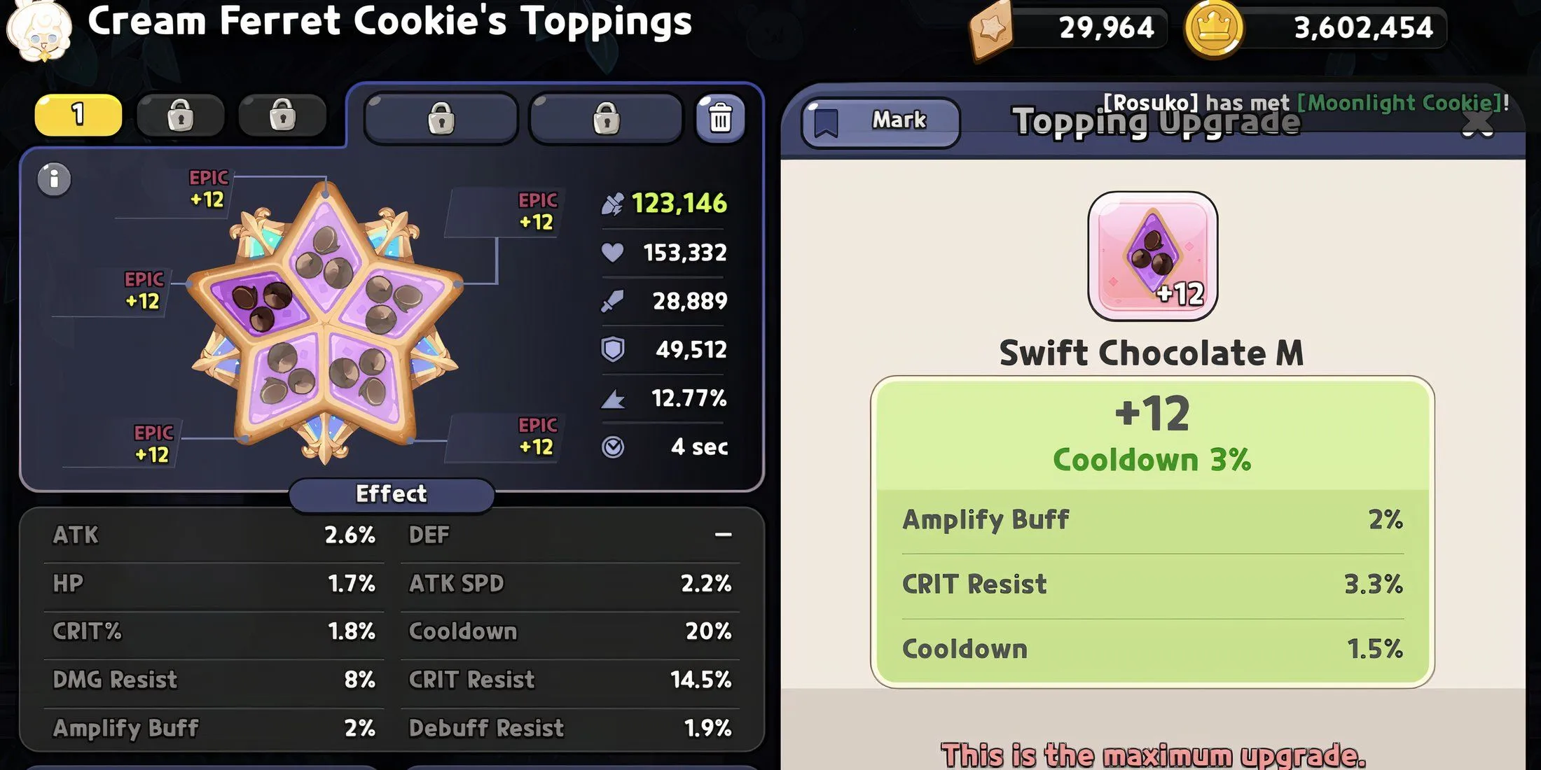 Cream Ferret Cookie with Swift Chocolate Toppings
