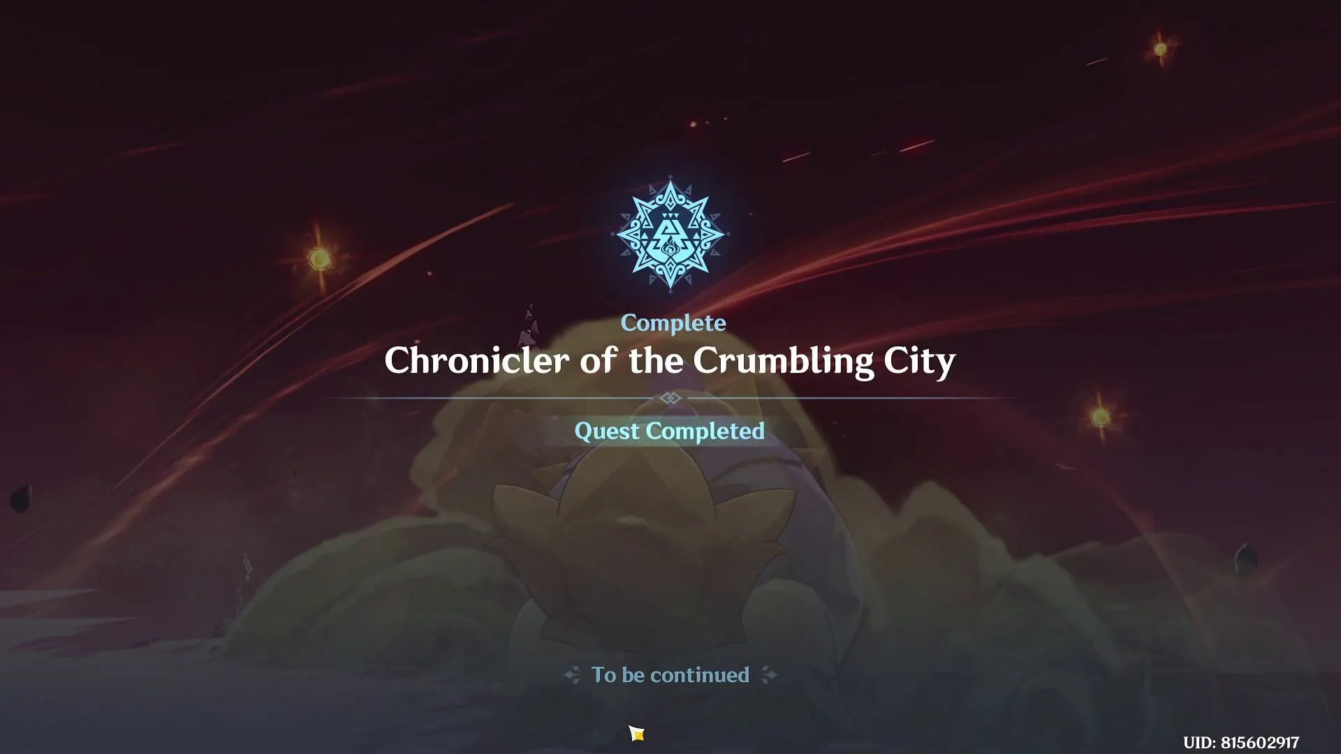 The quest is finished (Image via HoYoverse)
