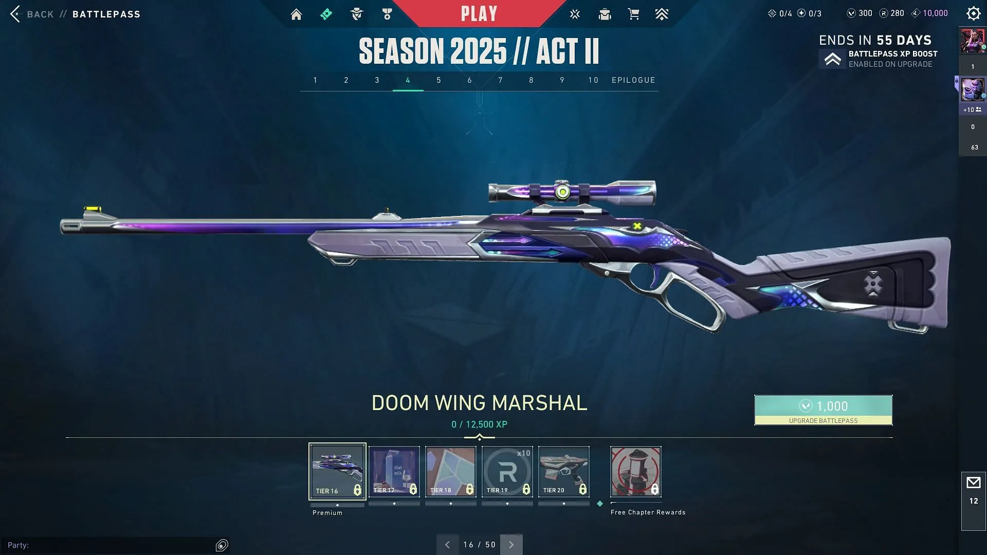 Tier 16-20 rewards in Valorant Season 2025 Act 2 Tier 16-20 rewards in Valorant Season 2025 Act 2