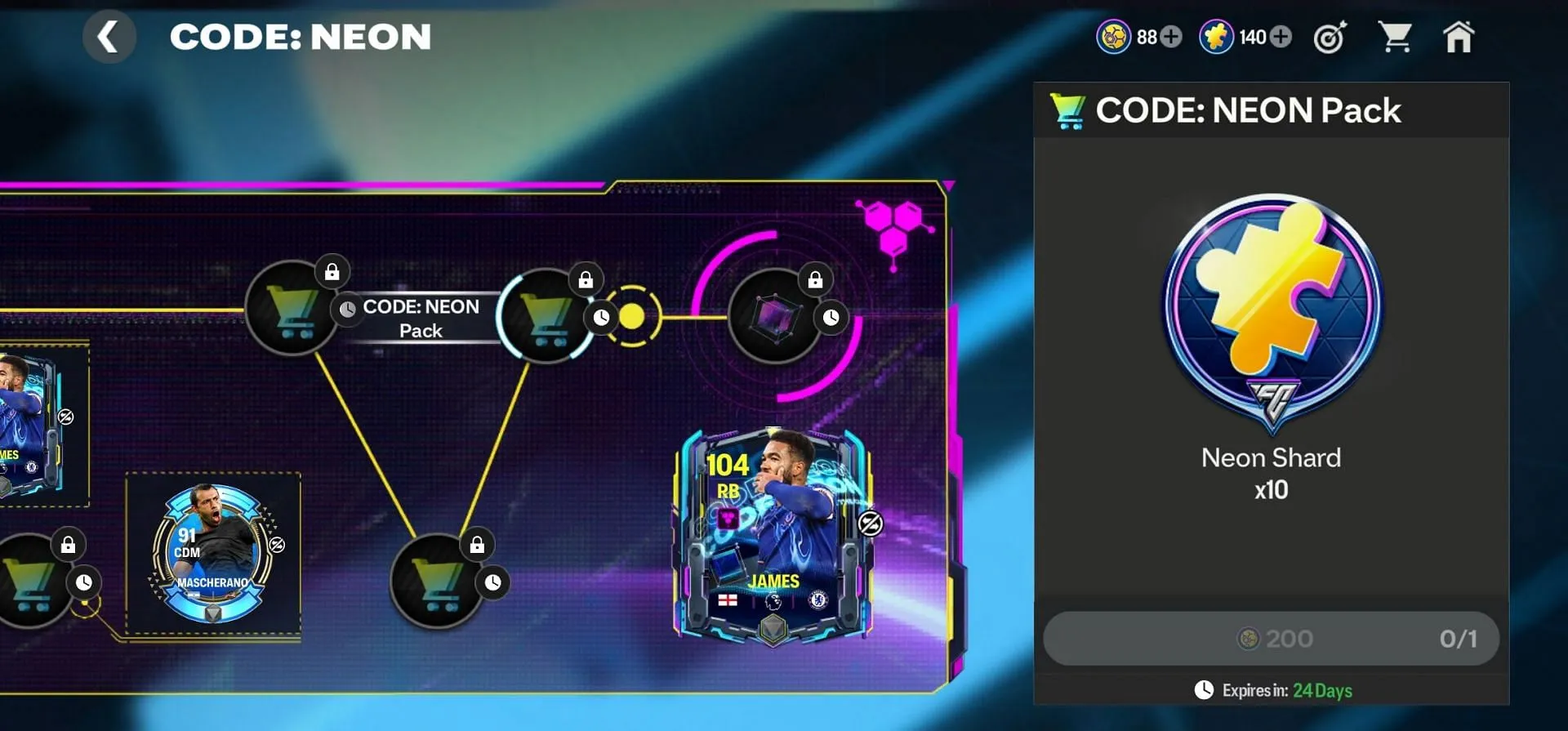 EA FC 네온 샤드 보상 챕터 1(EA Sports에서 제공한 이미지) EA FC 네온 샤드 보상 챕터 1(EA Sports에서 제공한 이미지)