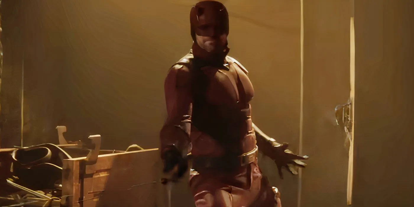 Daredevil Extending His Baton in Born Again