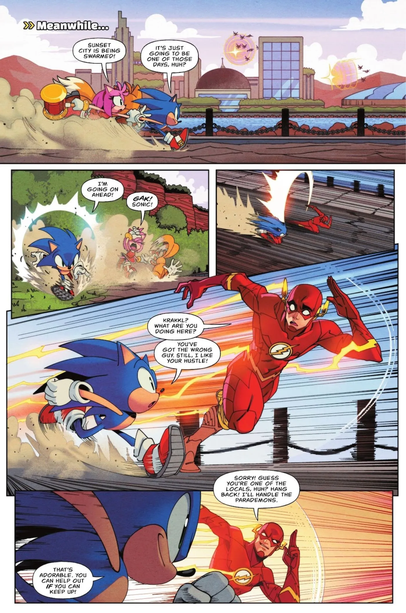 DC X SONIC THE HEDGEHOG 1 page