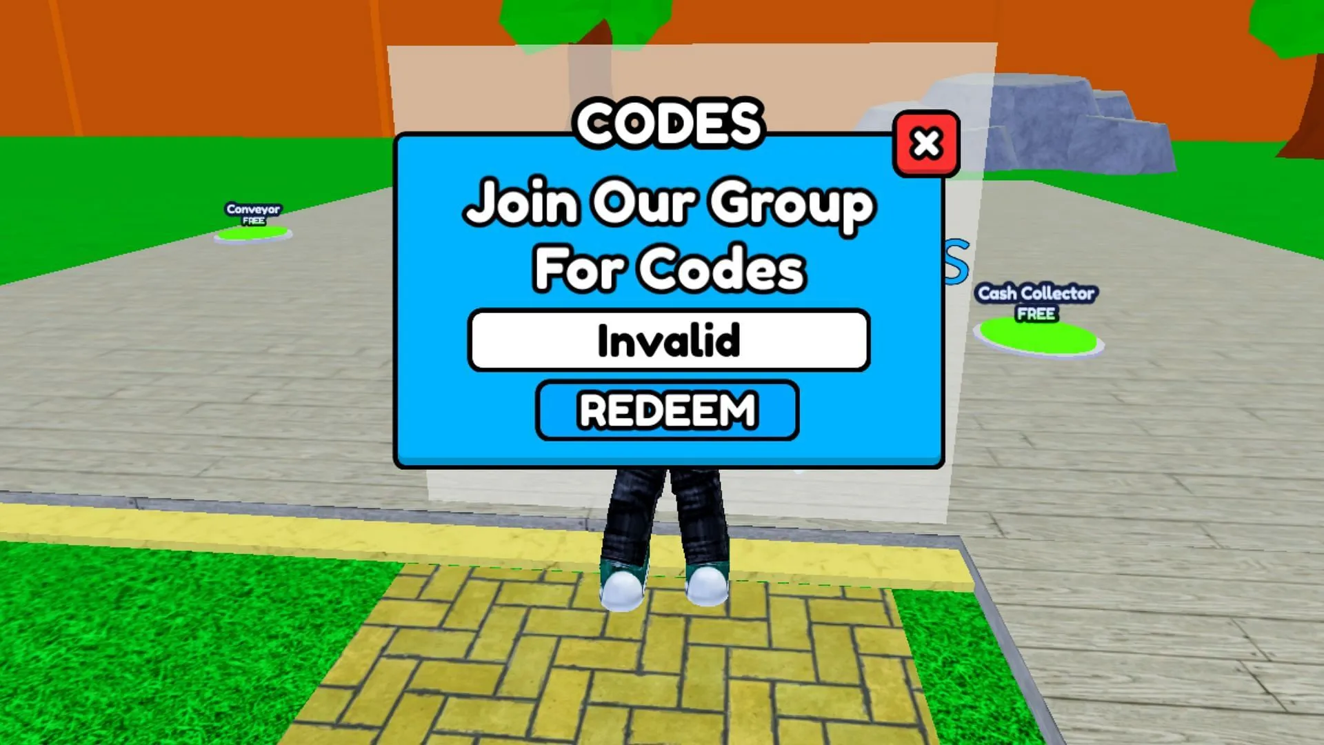 Invalid error in Trillionaire Empire Tycoon (Image via Roblox)