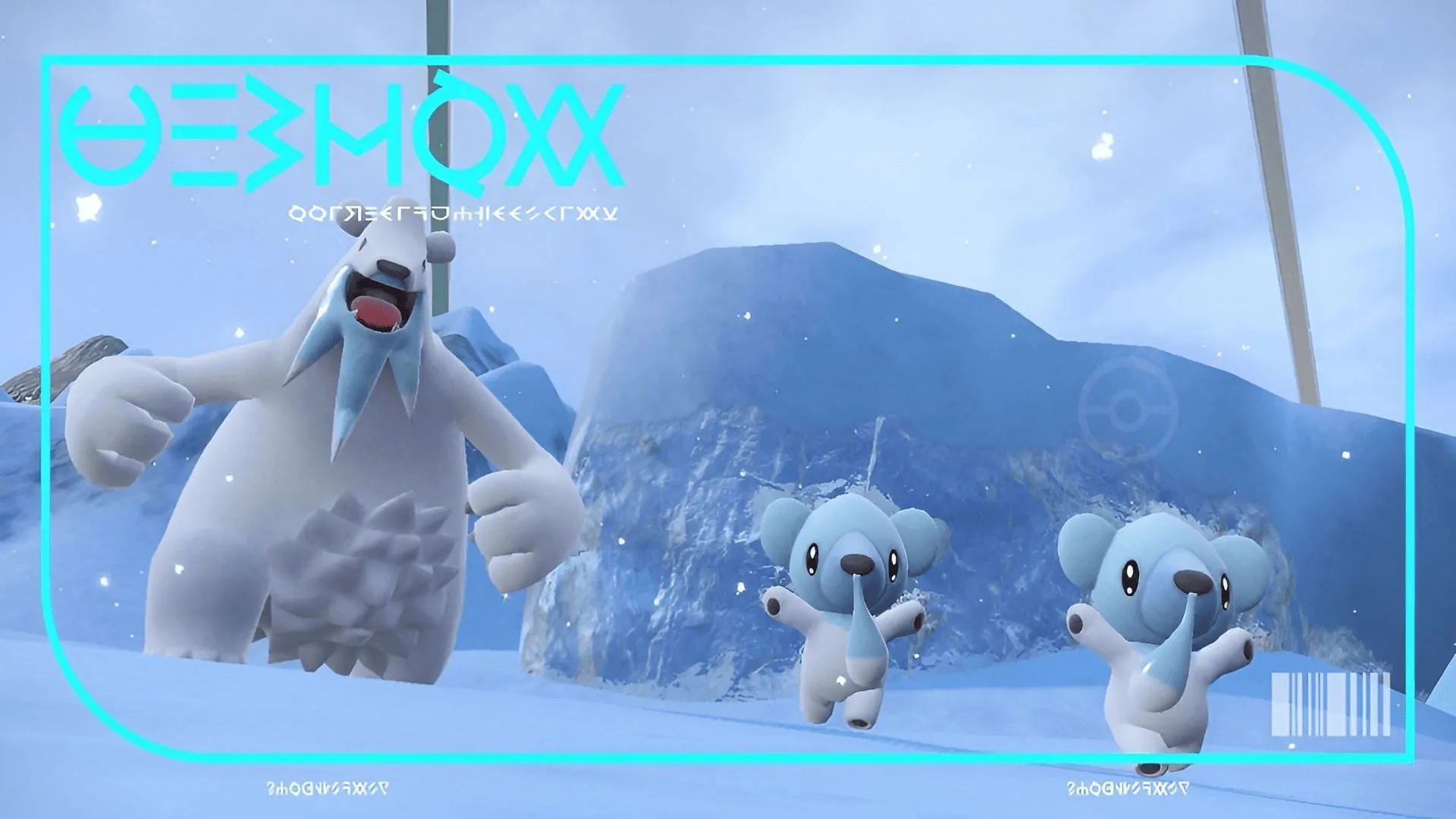 Beartic with its pre-evolution Cubchoo (Image via The Pokemon Company)