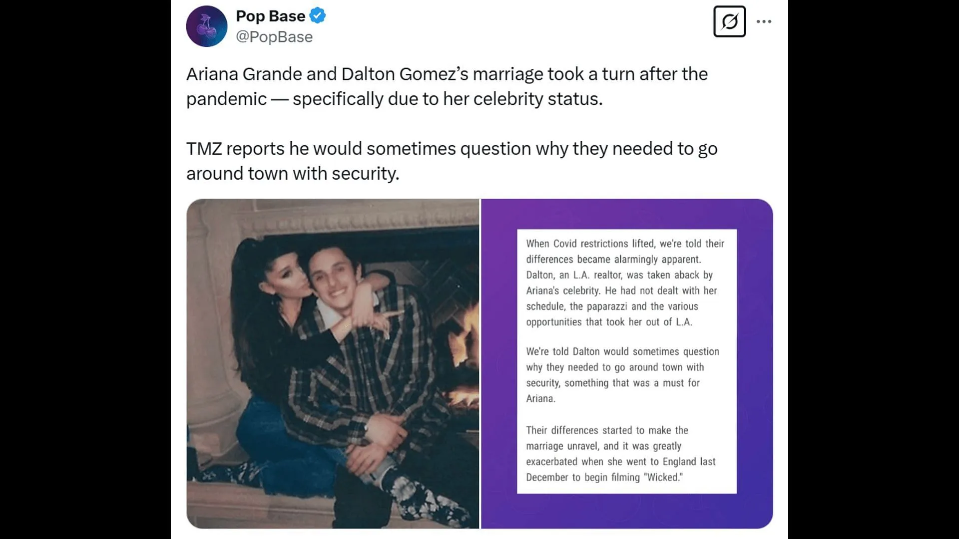 Ariana Grande and Dalton Gomez's relationship timeline Ariana Grande and Dalton Gomez's relationship timeline