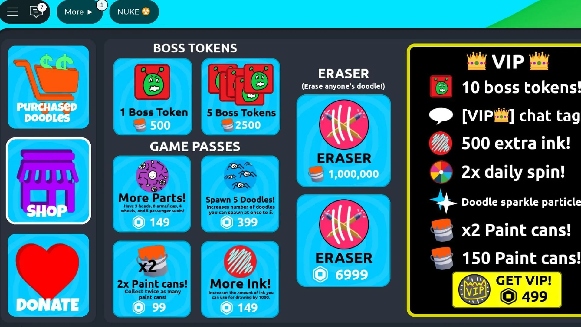 Purchase Boss Tokens from the Shop (Image via Roblox) Purchase Boss Tokens from the Shop (Image via Roblox)