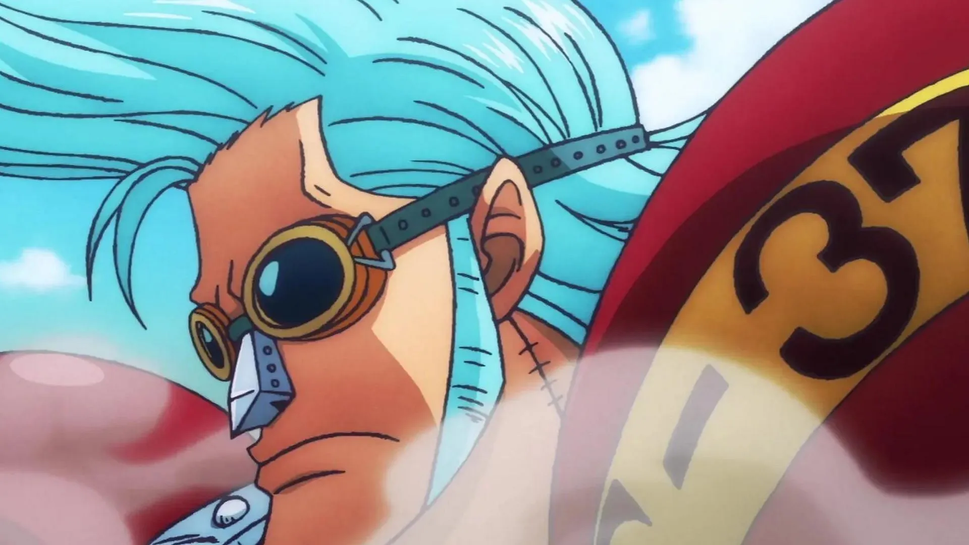 Franky in the One Piece anime (Image via Toei Animation)