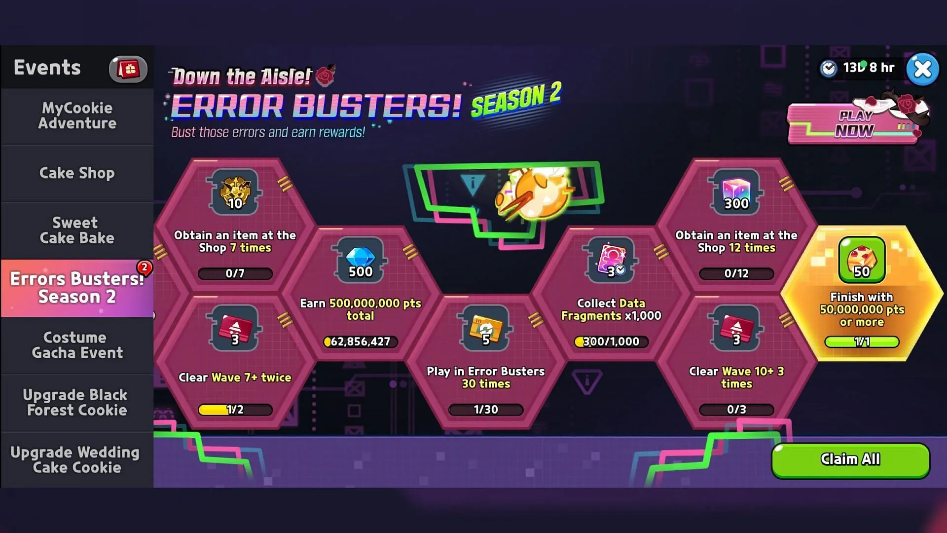 Event tab for Cookie Run Kingdom Error Busters Season 2 (Image via Devsisters) Event tab for Cookie Run Kingdom Error Busters Season 2 (Image via Devsisters)