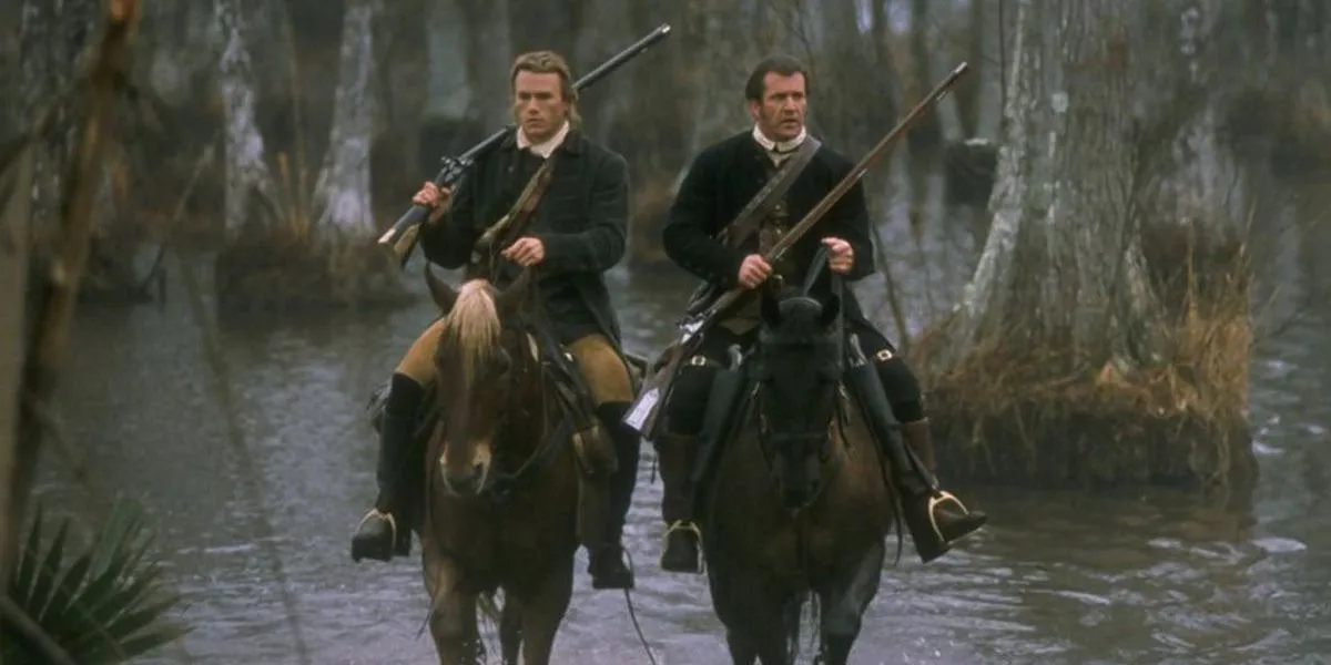 Mel Gibson and Heath Ledger in The Patriot