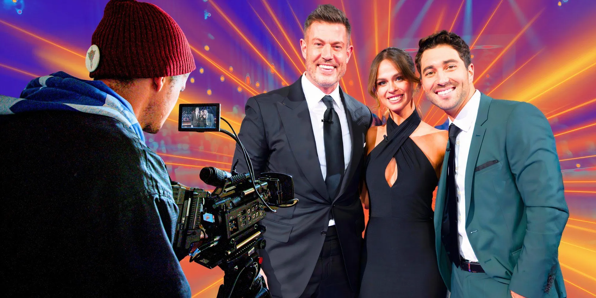 Host Jesse Palmer with contestant Joey Graziedei Host Jesse Palmer with contestant Joey Graziedei