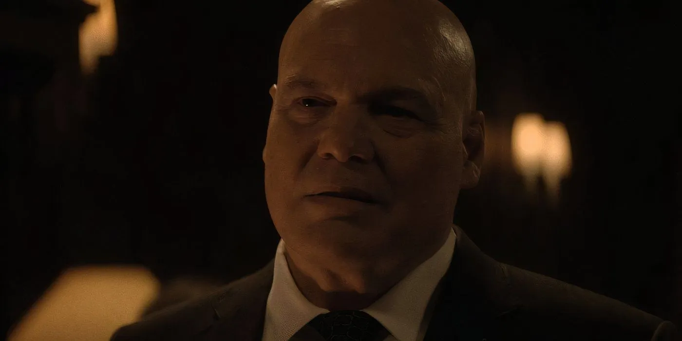 Wilson Fisk looking pensive in Daredevil: Born Again Wilson Fisk looking pensive in Daredevil: Born Again