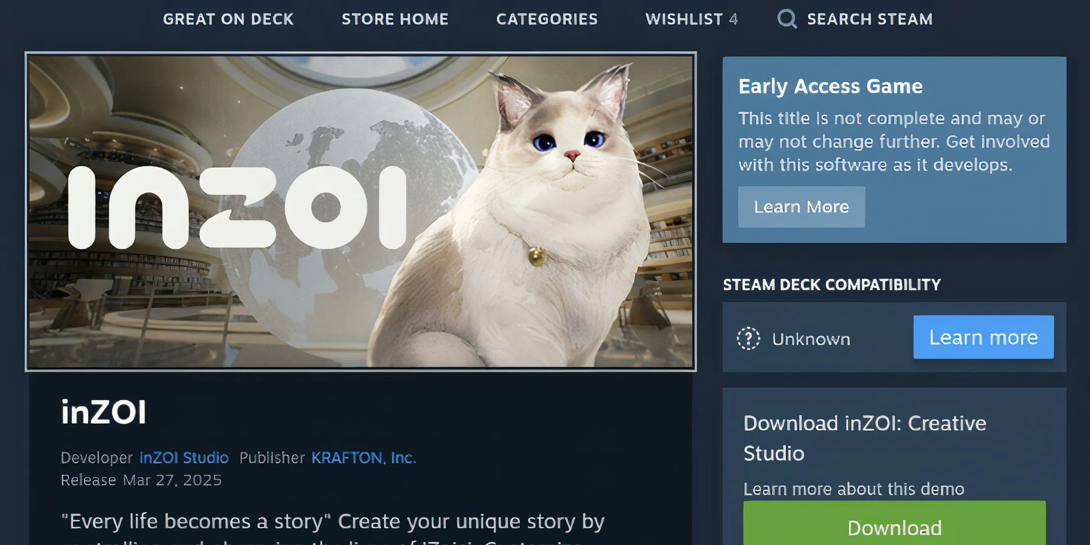 Steam Deck에서 InZOI를 플레이하는 방법