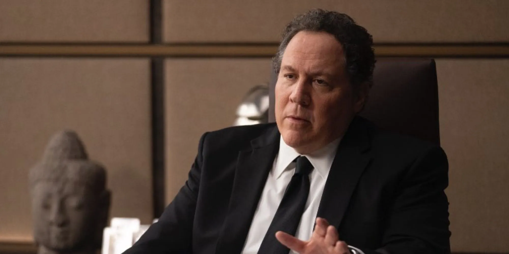 Jon Favreau's Happy Hogan talks to Wade Wilson at Avengers HQ in Deadpool & Wolverine