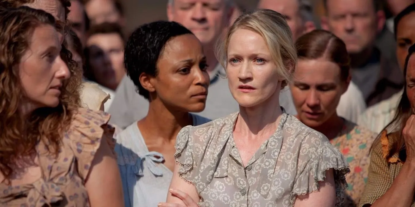 Katniss mother at the Reaping in The Hunger Games
