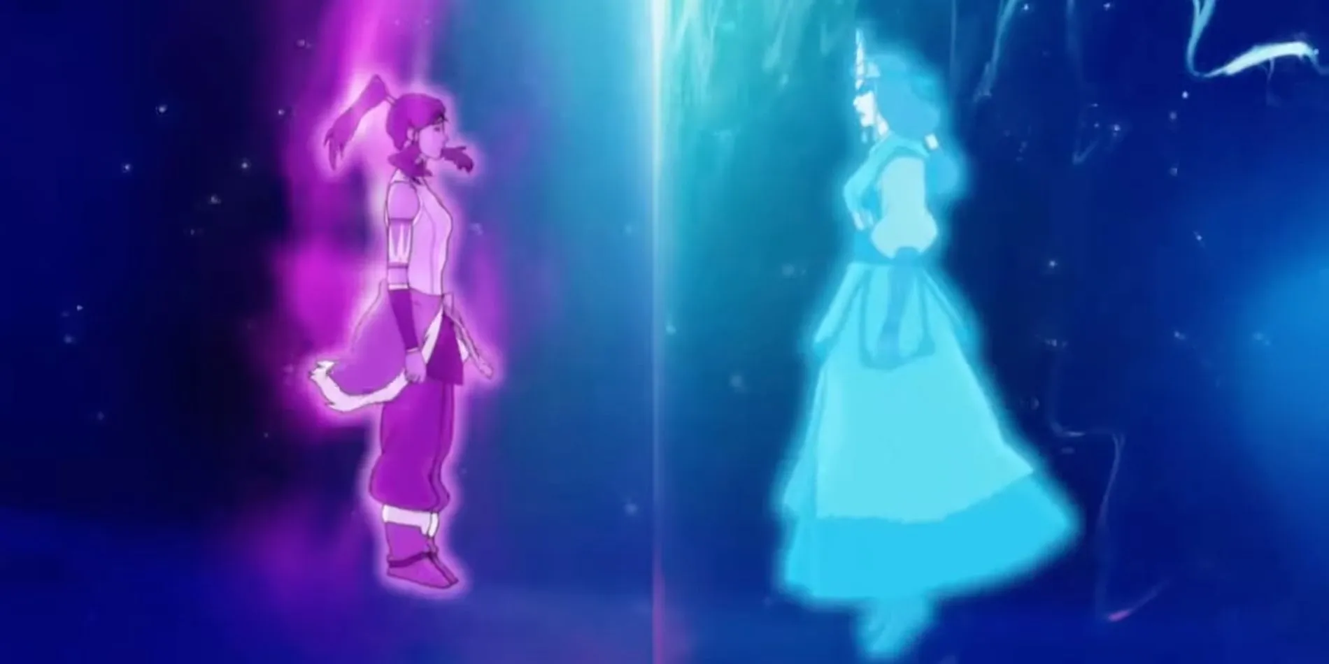 Korra and Kyoshi in The Legend of Korra