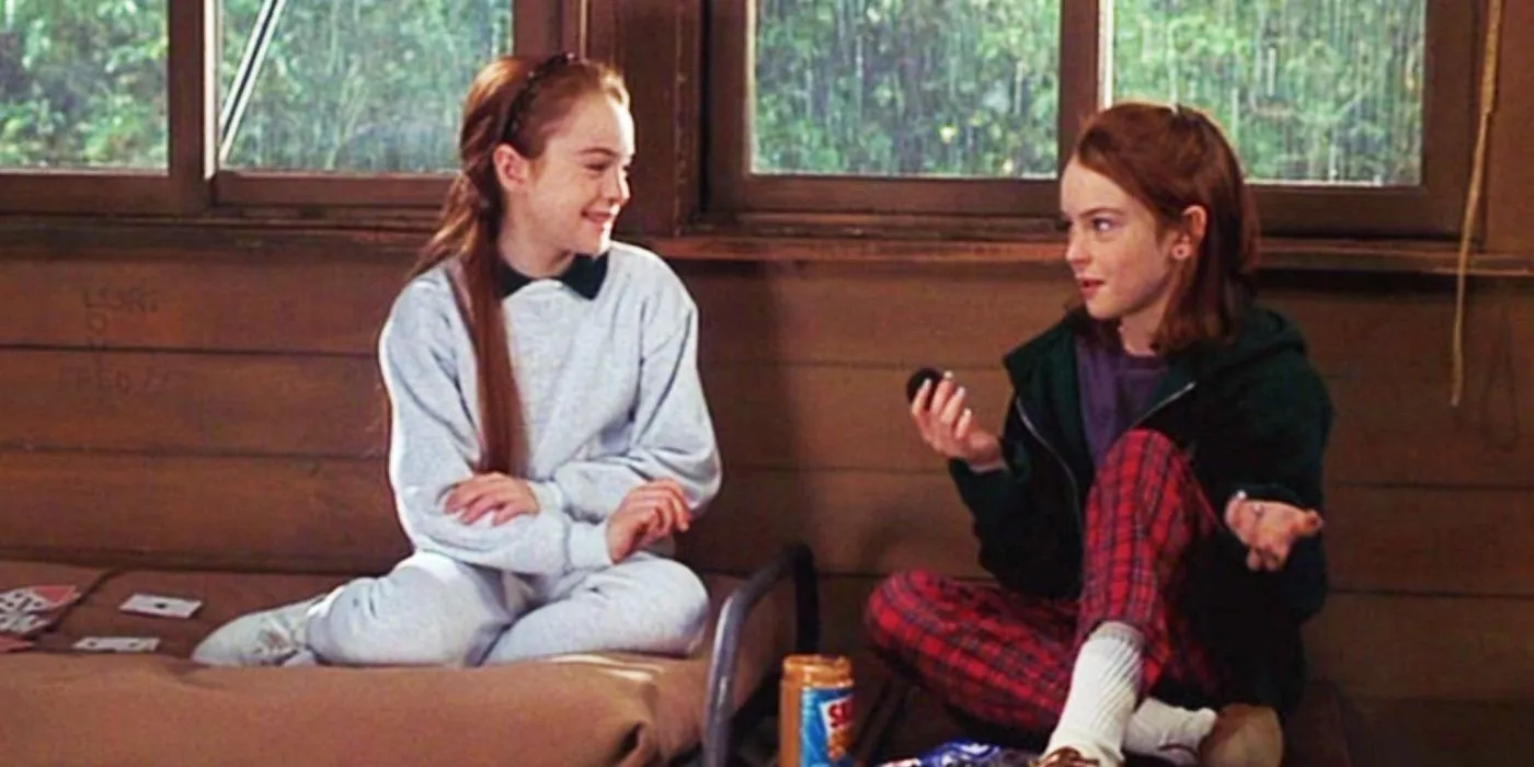 Annie and Hallie in a scene from The Parent Trap Annie and Hallie in a scene from The Parent Trap