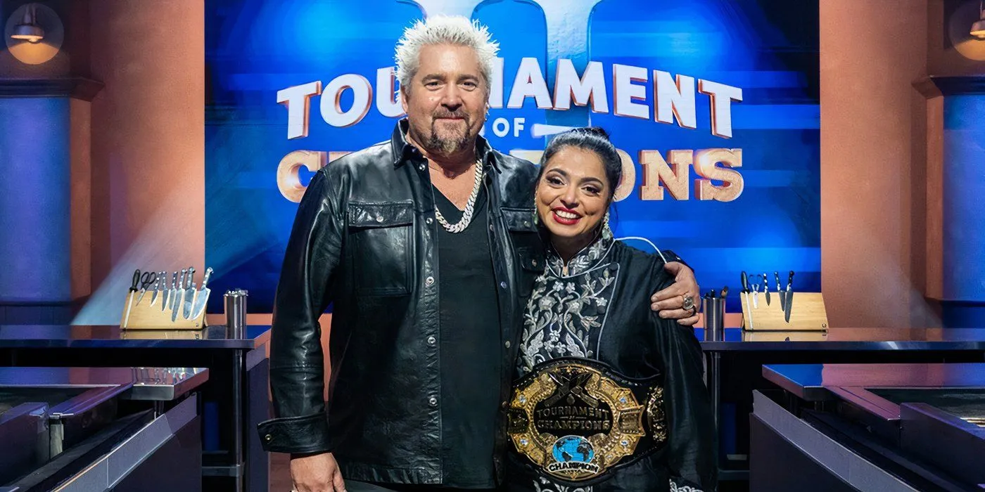 Maneet Chauhan with Guy Fieri