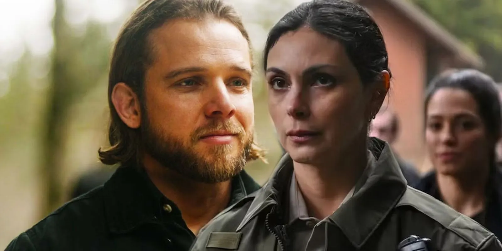 Max Thieriot and Morena Baccarin in Fire Country