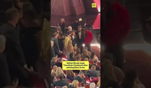 티모시 샬라메, 오스카 2025에서 에이드리언 브로디의 남우주연상 수상을 축하하다