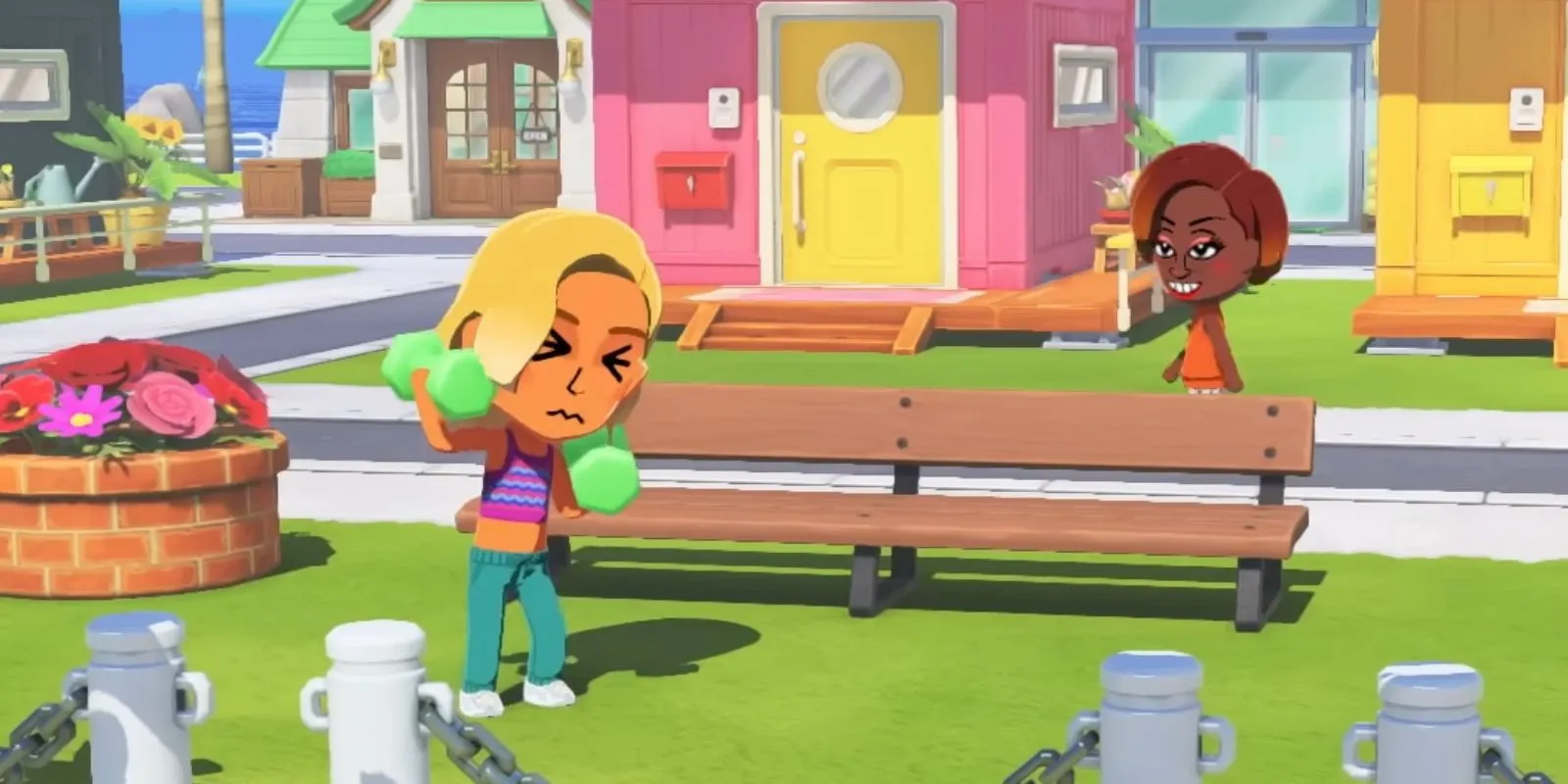Mii exercising Mii exercising