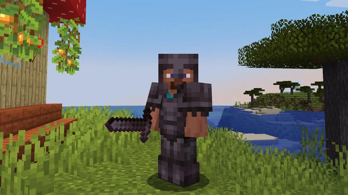 Player with Netherite armor