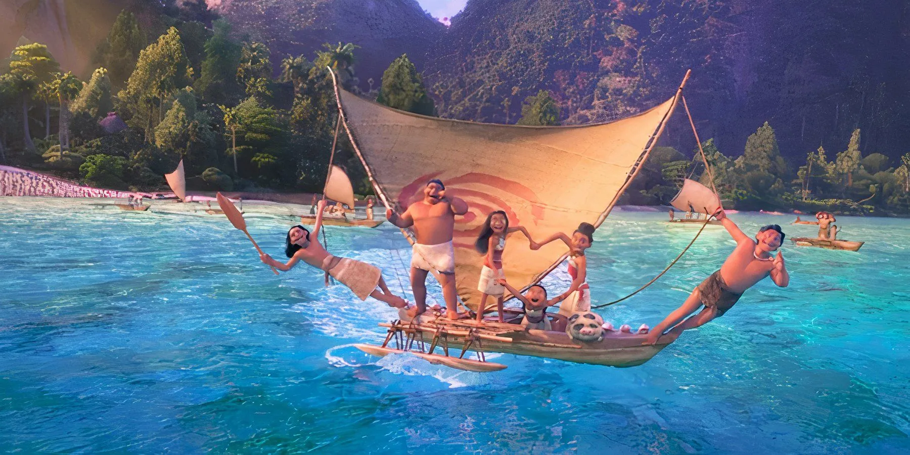 Moana with her family