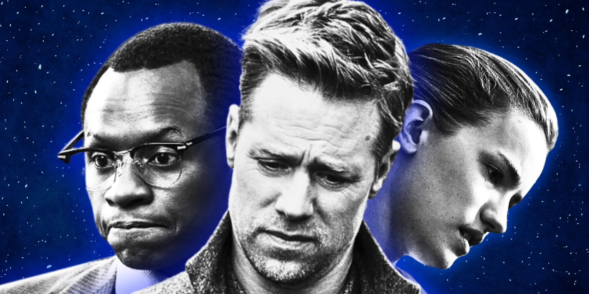O'Donnell, Finlay and Roscoe in Reacher season 3 collage