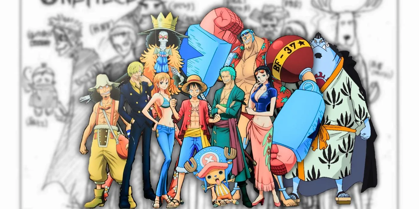 The current vs. original Straw Hats sketch