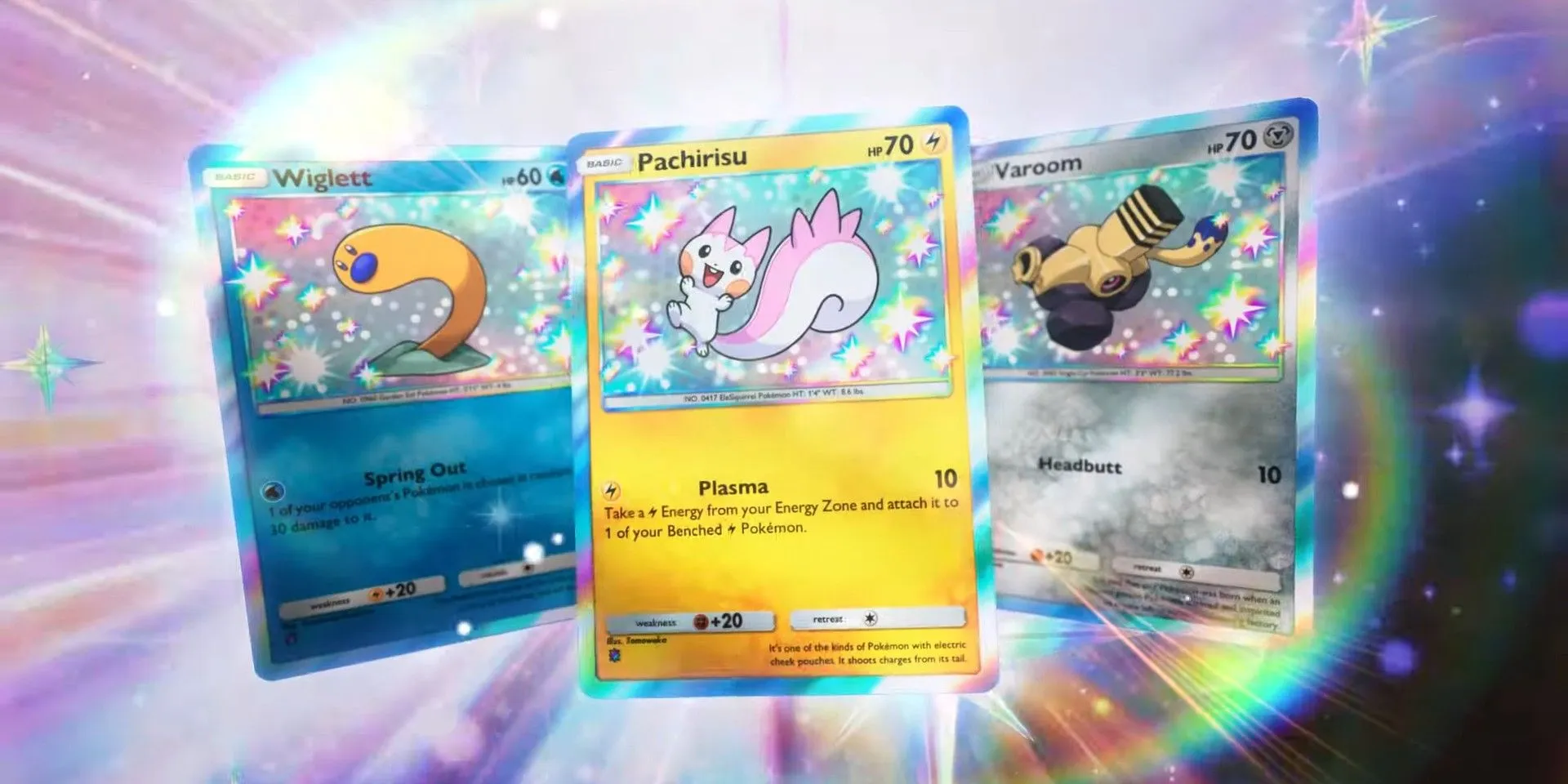 Shiny Pokémon Cards Including Pachirisu, Wiglett, and Varoom Shiny Pokémon Cards Including Pachirisu, Wiglett, and Varoom