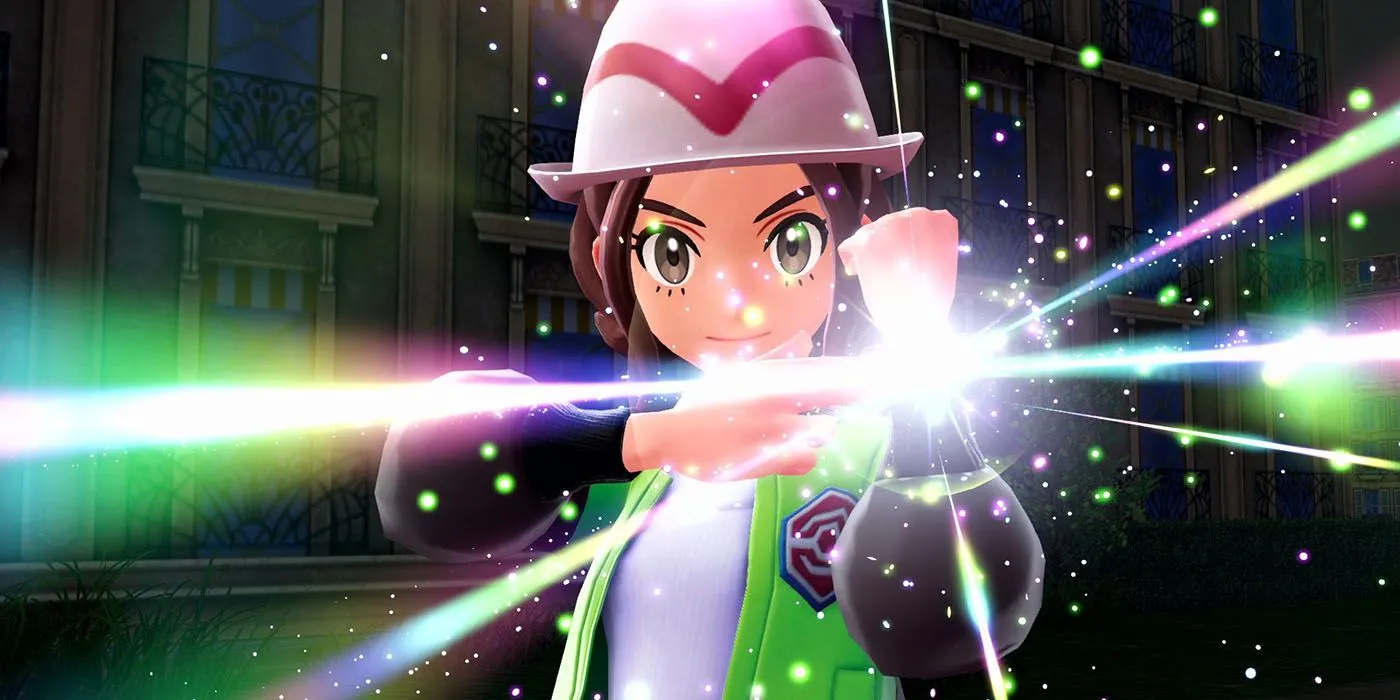 A trainer uses a Mega Keystone in Pokémon Legends: Z-A.