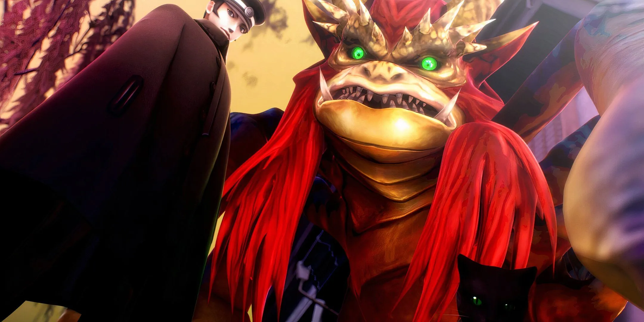 Raidou and a demon in Raidou Remastered Raidou and a demon in Raidou Remastered