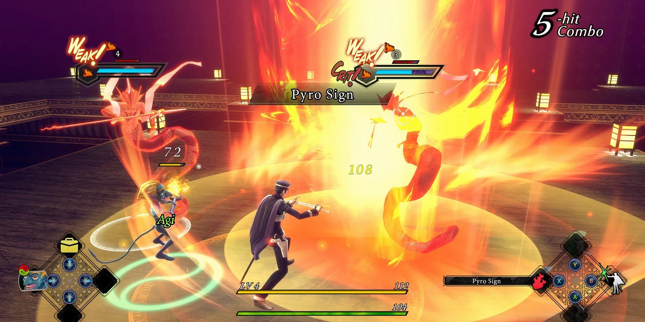 Raidou in battle Raidou in battle