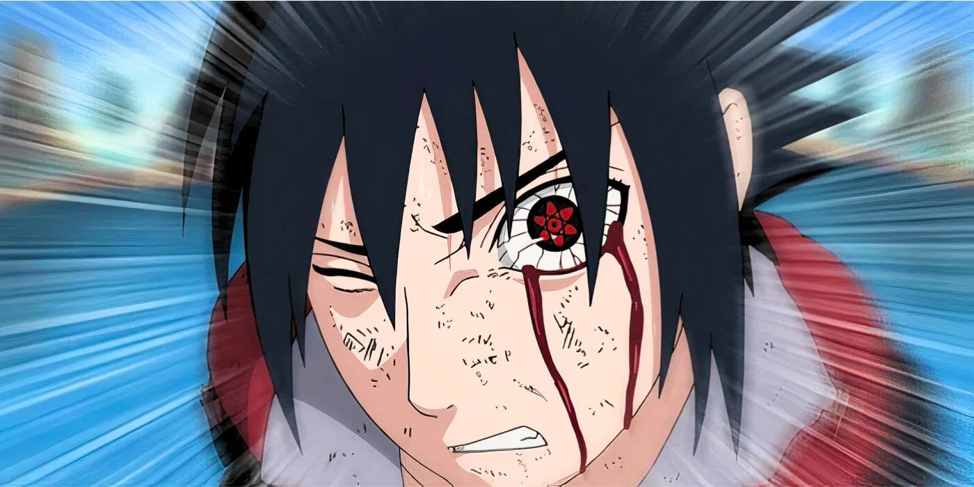 Sasuke with Mangekyō Sharingan Sasuke with Mangekyō Sharingan