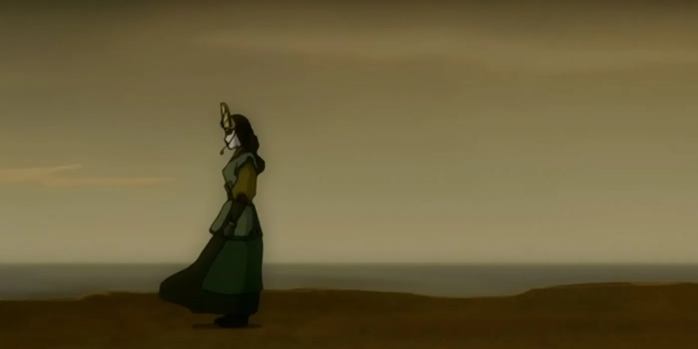 Kyoshi standing alone in Avatar: The Last Airbender