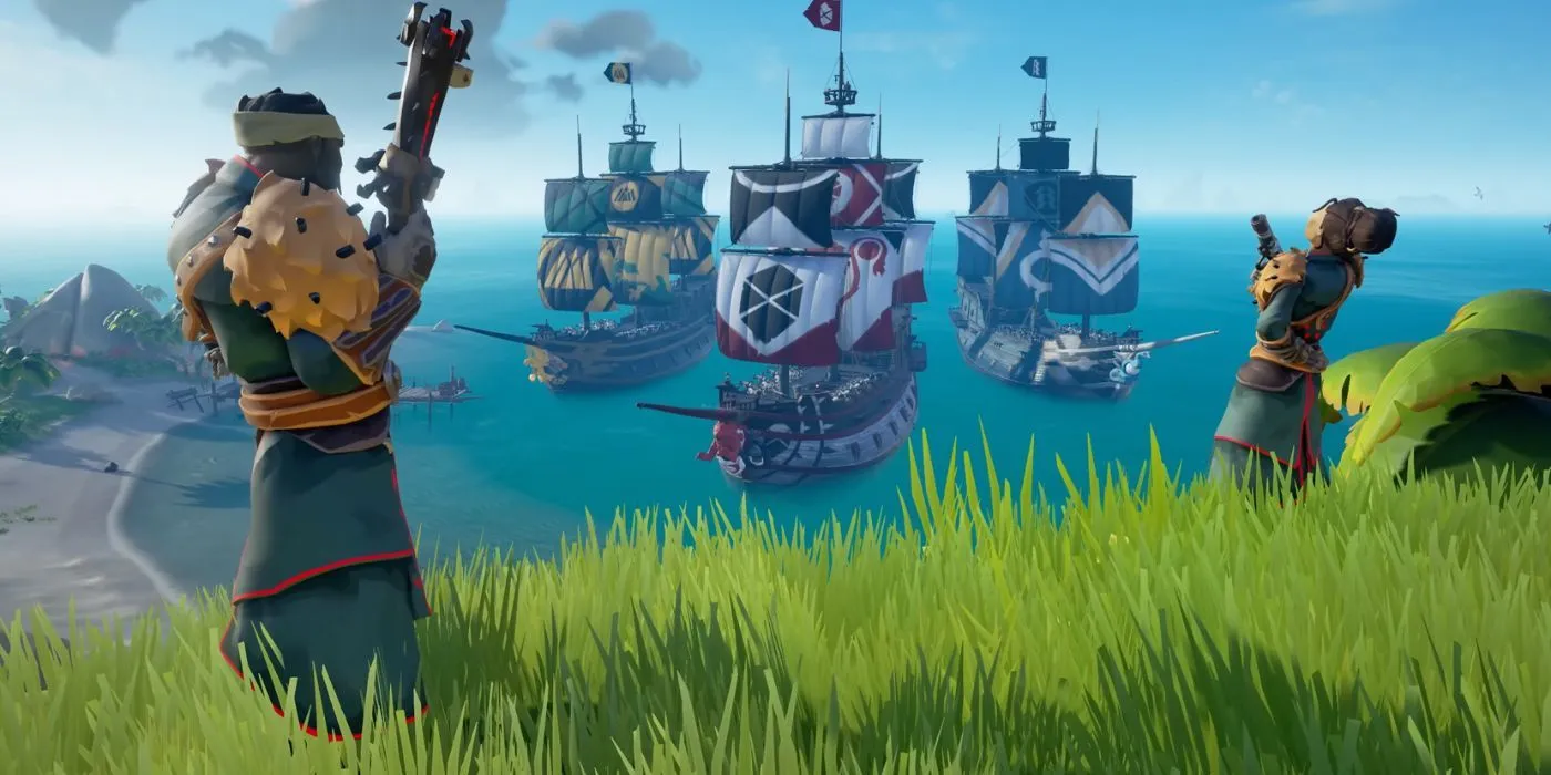 A still from the trailer announcing the Sea of Thieves and Destiny 2 collaboration