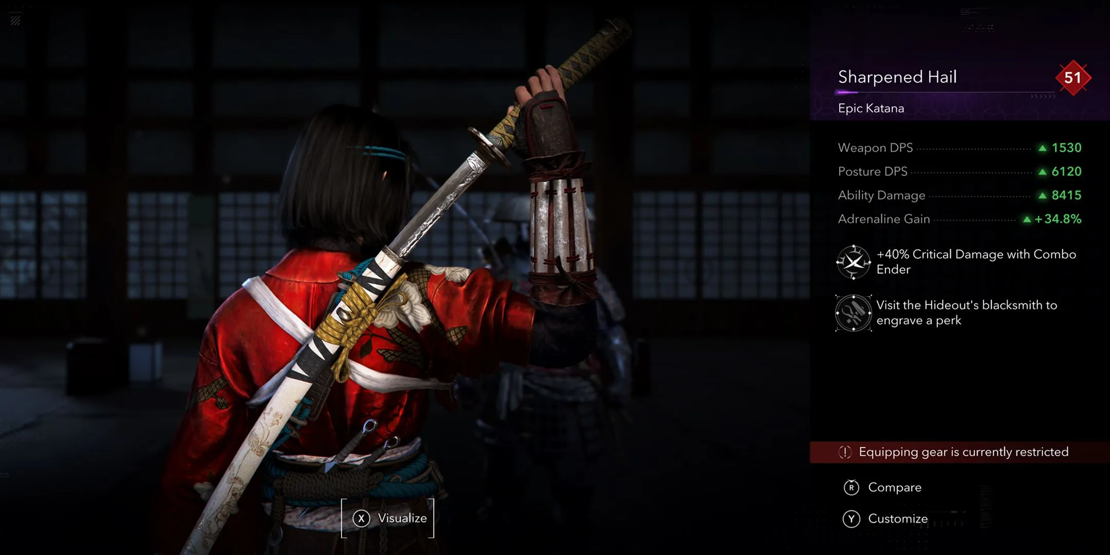 Sharpened Hail Katana