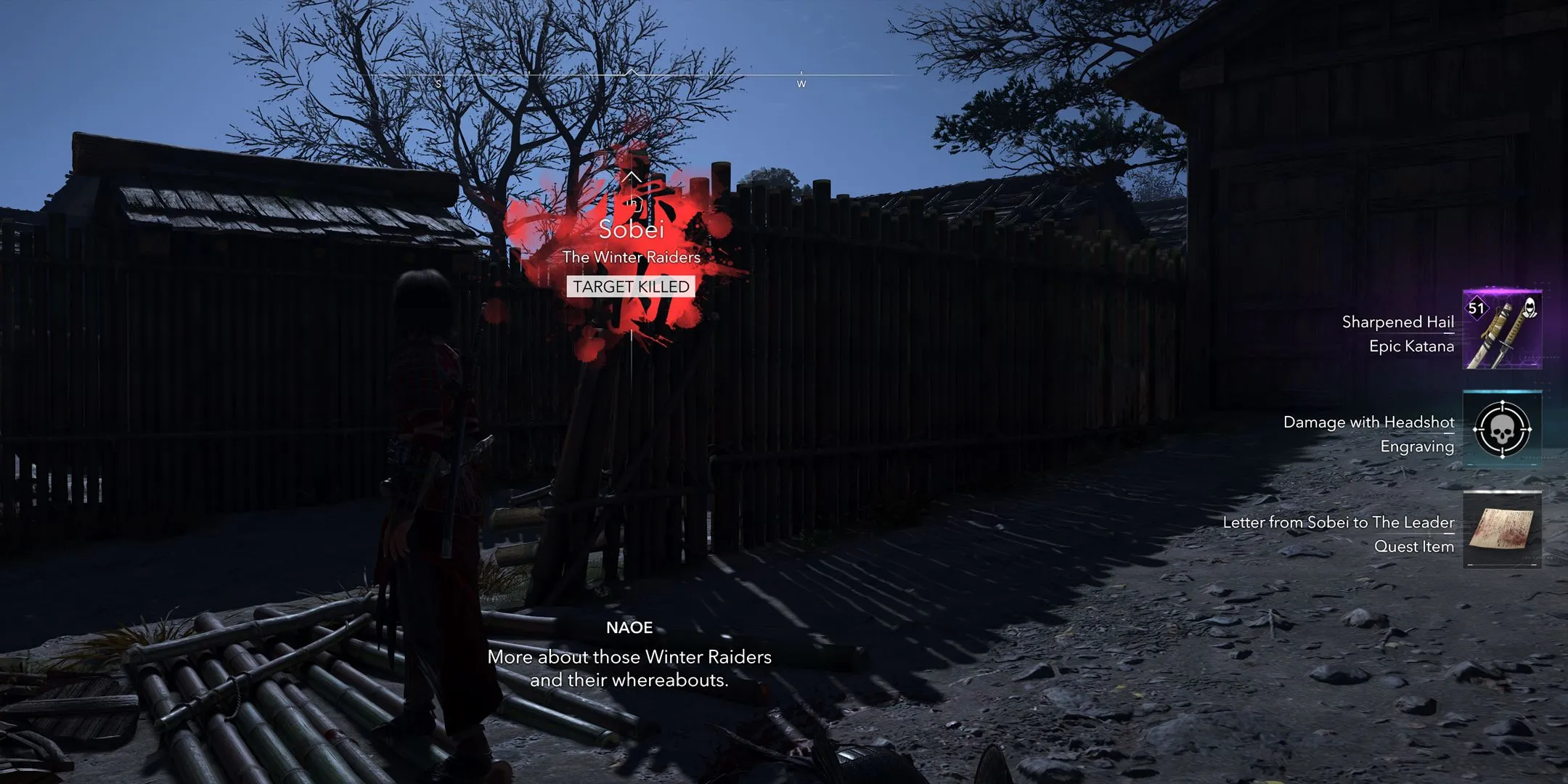 Winter Raider Sobei Killed