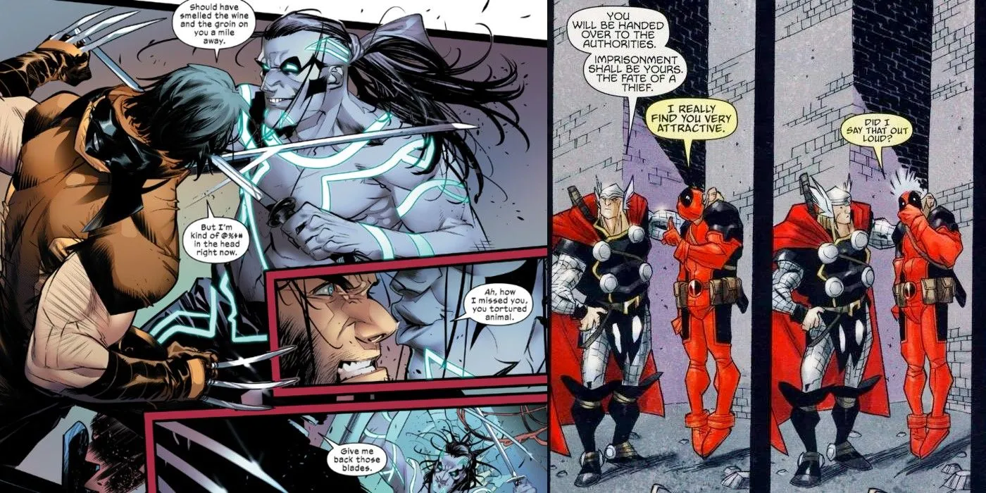 Solem and Deadpool Flirting While Fighting