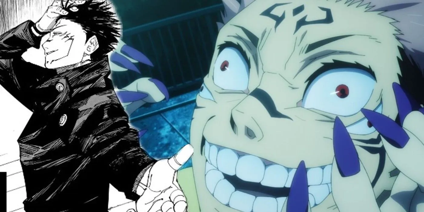 Sukuna and Megumi scene from Jujutsu Kaisen
