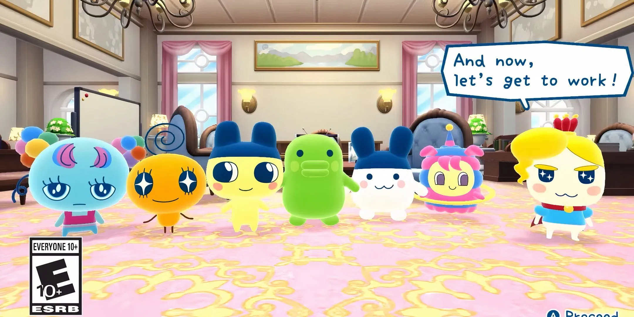 Tamagotchi Plaza Characters posing before work