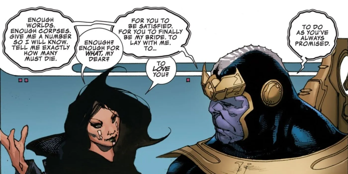 Thanos and Death Comic