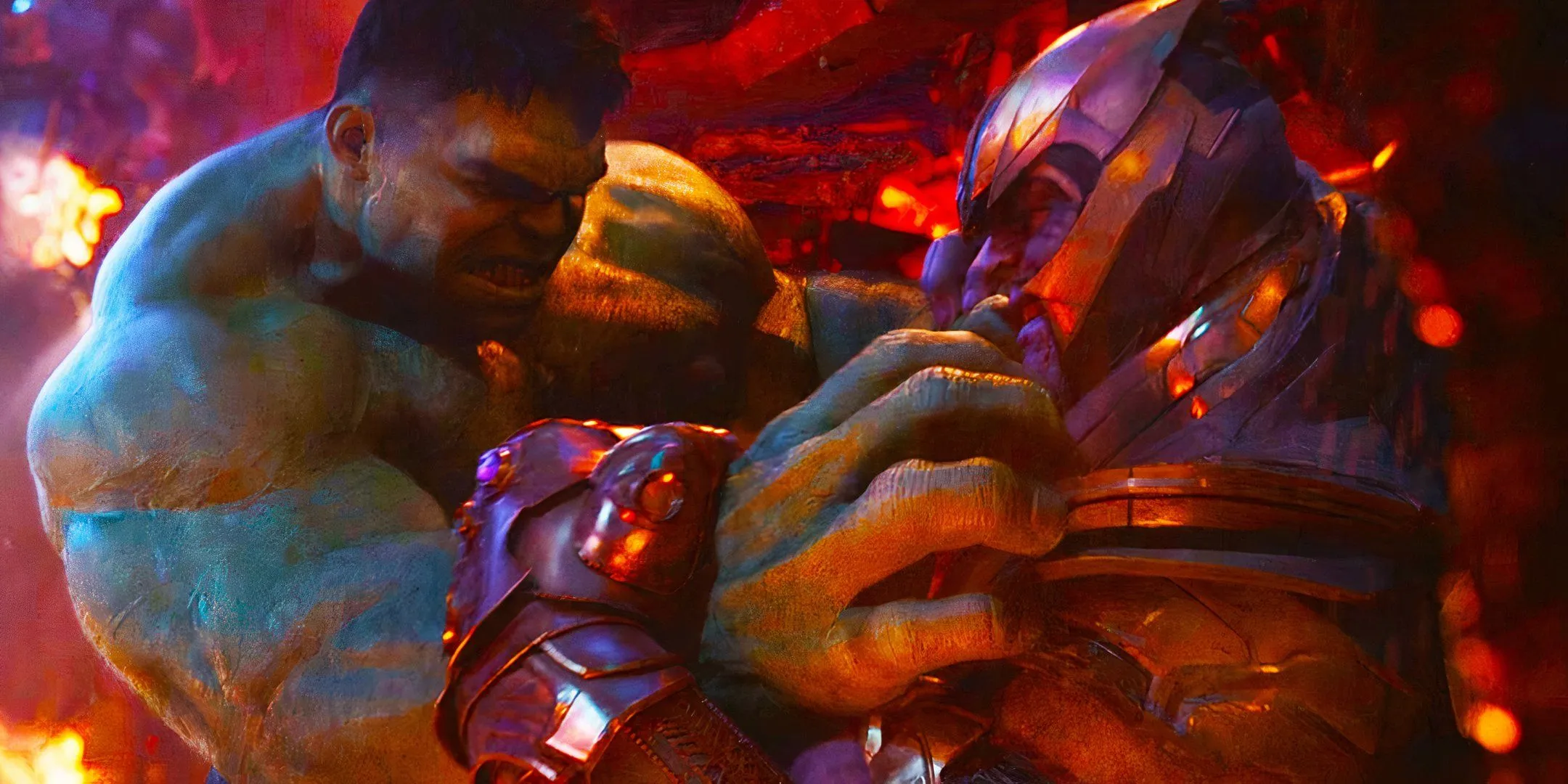 Thanos Fighting Hulk