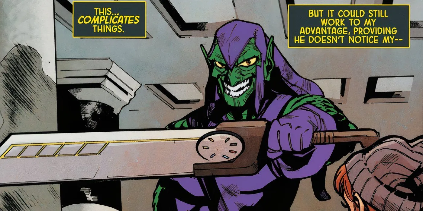 Green Goblin wielding the Infinity Blade.