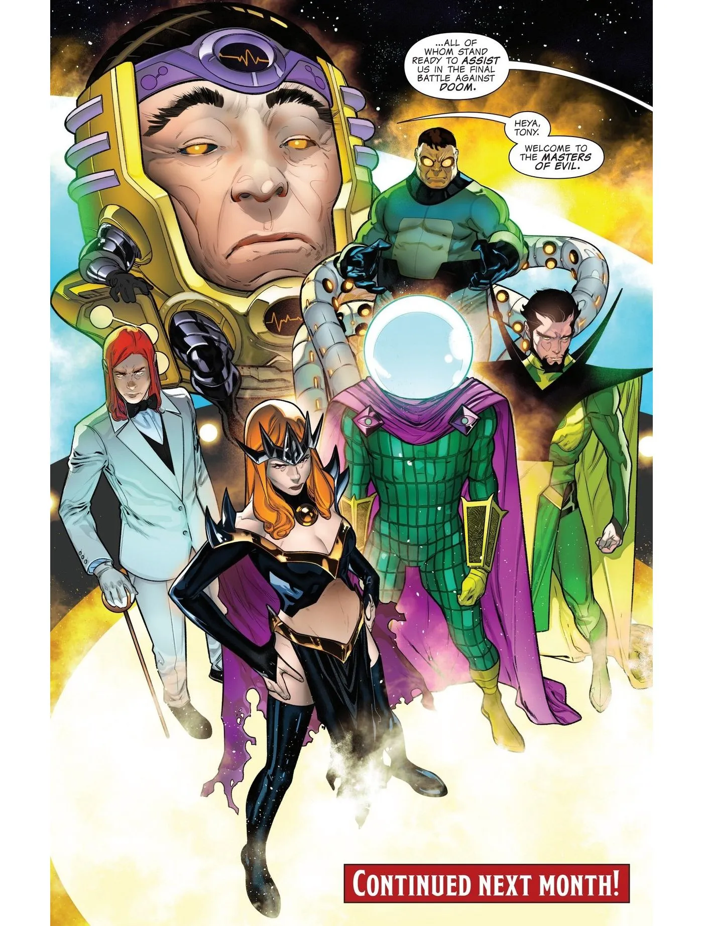 The Avengers recruit The Masters of Evil in One World Under Doom #2 The Avengers recruit The Masters of Evil in One World Under Doom #2