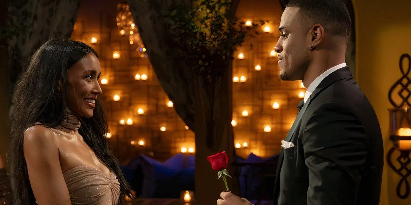 Litia receiving a rose